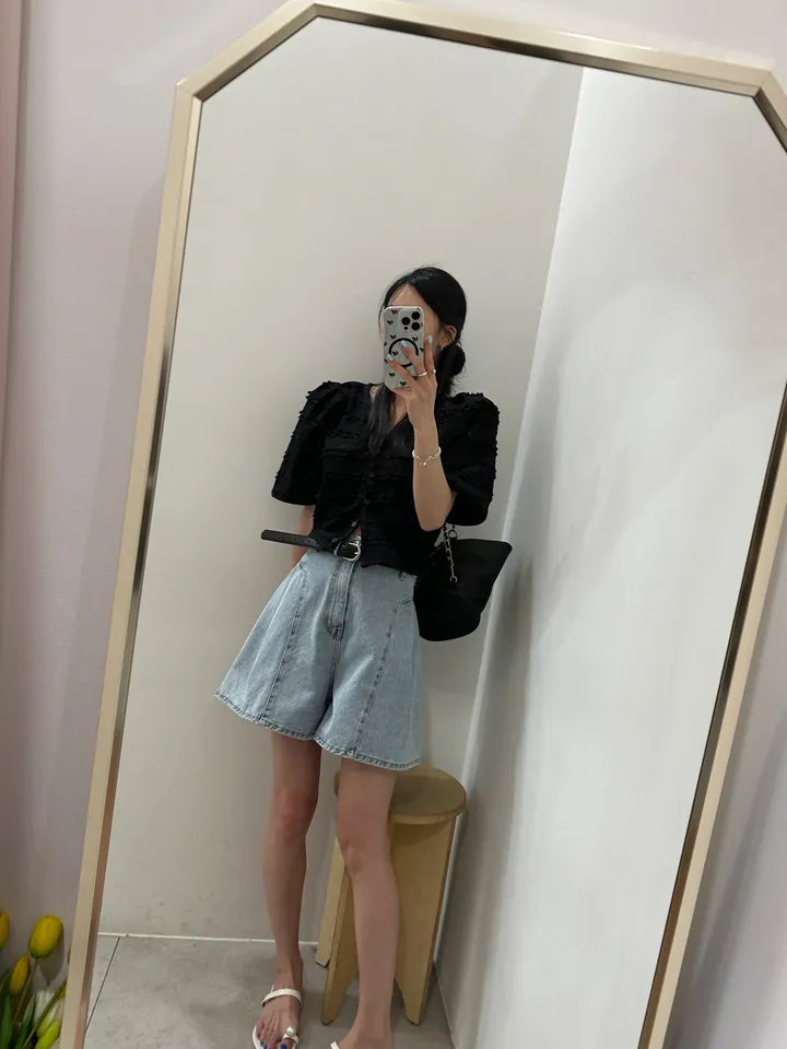 [러블리 한가득~❤️] 봉긋 레이스 엔젤 퍼프 크롭 가디건 상세 이미지 115