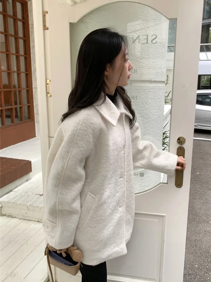 [안감누빔]테이퍼 부클 하프코트*베이지 당일발송 상세 이미지 52