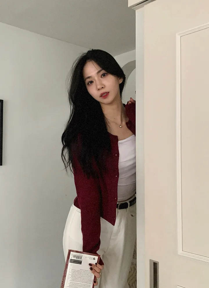 1+1할인🐰[루즈핏🤍] 베리 골지 라운드넥 가디건 상세 이미지 17