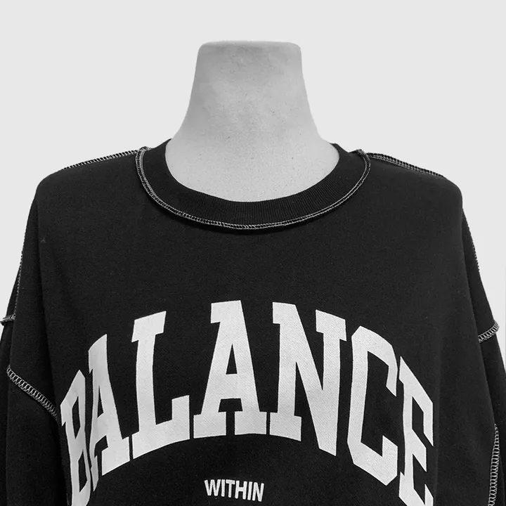(F~2XL/부분당일발송/자체제작/주문폭주~)리노 맨투맨 팬츠 셋업 레터링 배색 리버스 스티치 트레이닝 투피스 세트 상세 이미지 34
