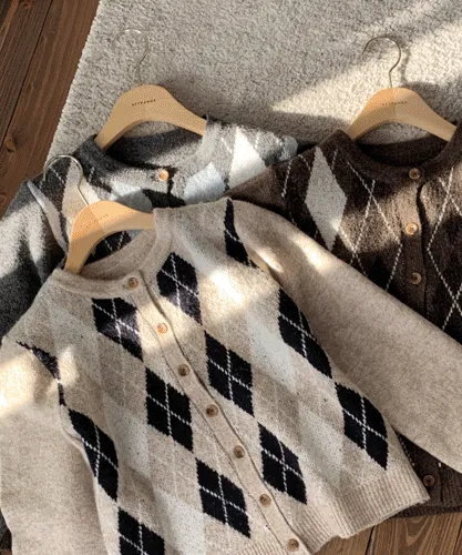 [1000장 돌파✨] 메르시 아가일 니트 가디건 cd2731