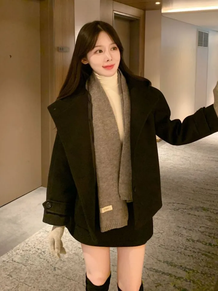[겨울신상✨] 후드 숏코트 / 코트 후드코트 떡볶이코트 겨울코트 겨울자켓 핸드메이드 코트 숏코트 퍼코트 모직코트 울코트 연말룩 벨트코트 밍크코트 롱패딩 숏패딩 코듀로이 기모 케이프코트 망토코트 숄코트 무스탕 퍼자켓 더블코트 하프코트 기모 후드롱코트 겨울 상세 이미지 45