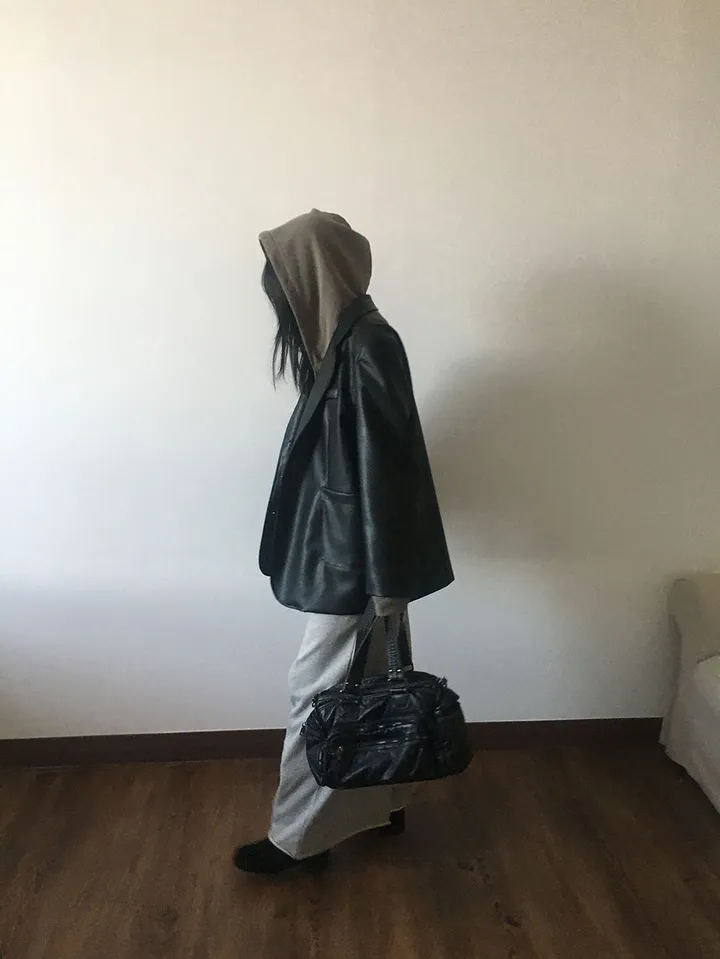 피그먼트 크롭 후드 집업 (4color) 상세 이미지 44