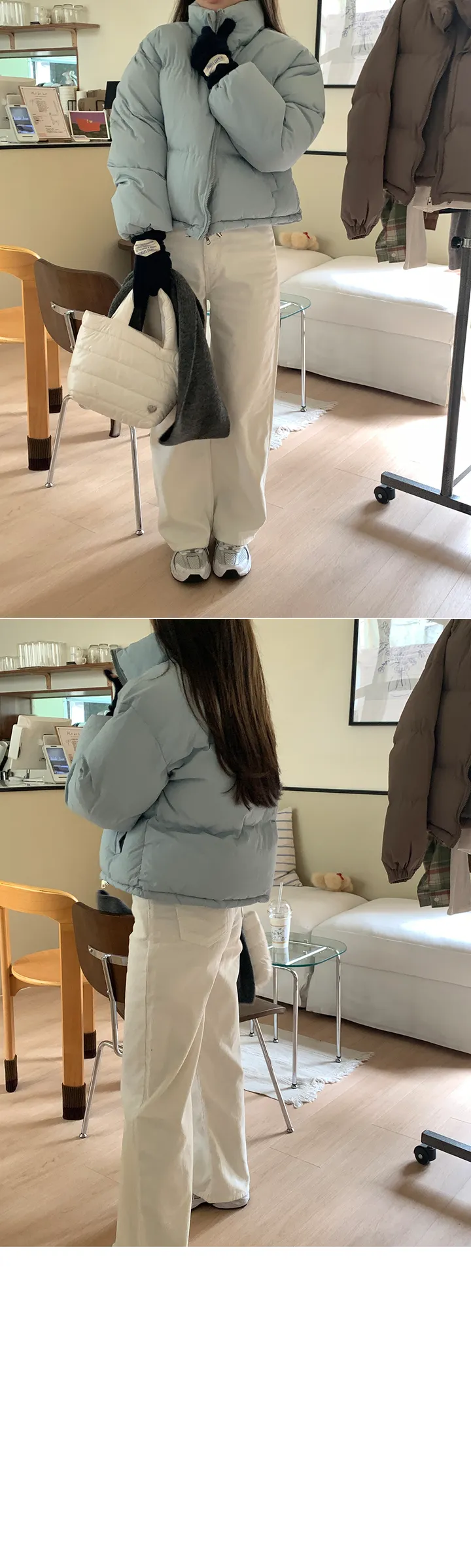 [주문폭주/당일출고🖤] 스노우 파스텔 크롭 숏 패딩 pd (웰론솜)(생활방수가능) 상세 이미지 67