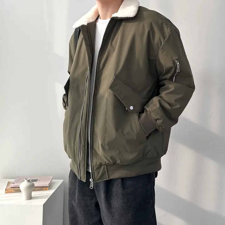 [당일발송!!/주문폭주] 핏보장 숏패딩 오버핏 무스탕 아우터 잠바 패딩 점퍼 퀼팅안감양털항공점퍼 상세 이미지 11