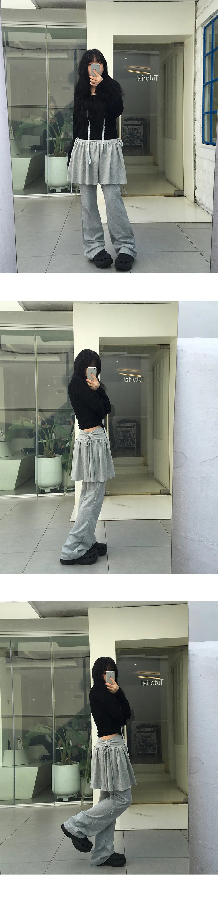 [코디문의폭주🖤/SET가격]셔즈 슬림 집업 부츠컷 투피스 세트(후드집업, 팬츠) 상세 이미지 16