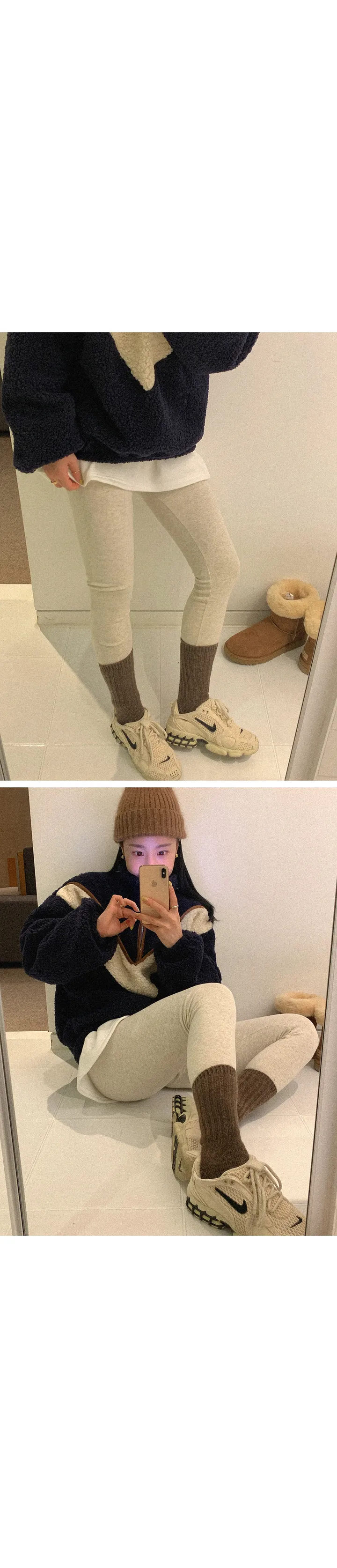 [데일리템/따뜻해요☕]스판 피치 기모 레깅스 (4color) 상세 이미지 24