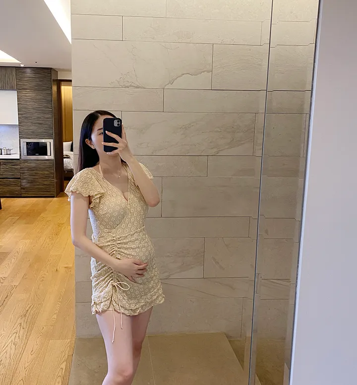[3size] 데이지 플라워 빅사이즈 모노키니 원피스 수영복 만삭 임산부 태교여행 임부복 상세 이미지 4