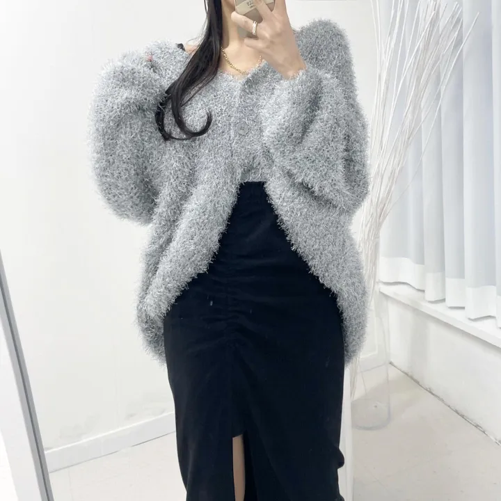 [얼굴 형광등ღ] 솔잎 루즈 박시 가디건 앙고라가디건 루즈가디건 상세 이미지 20
