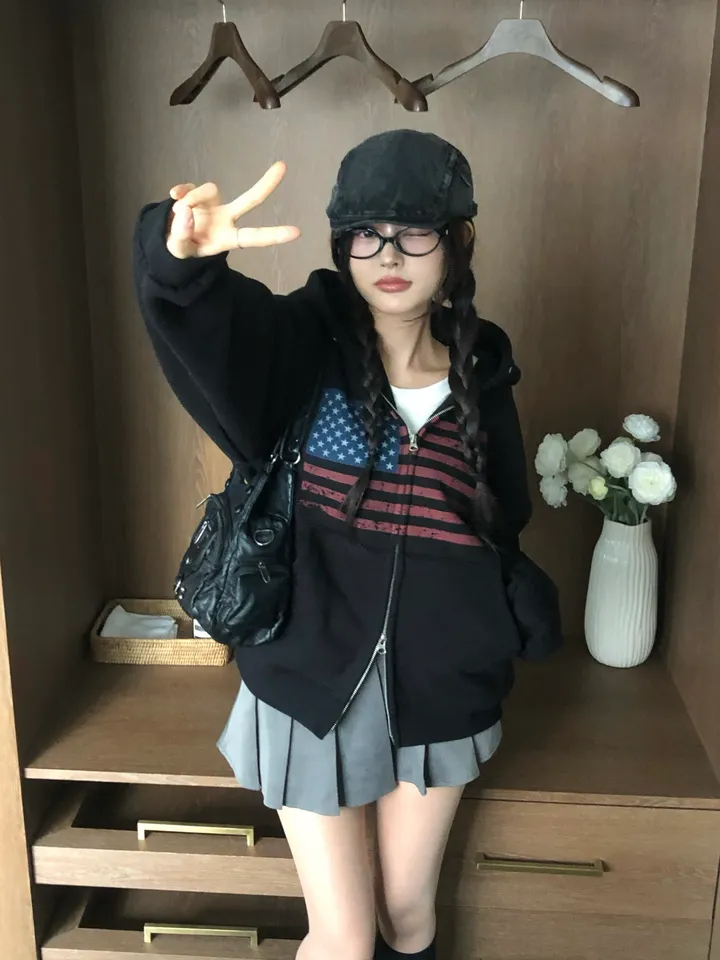 르빌 빈티지 아메리카 후드집업 상세 이미지 11