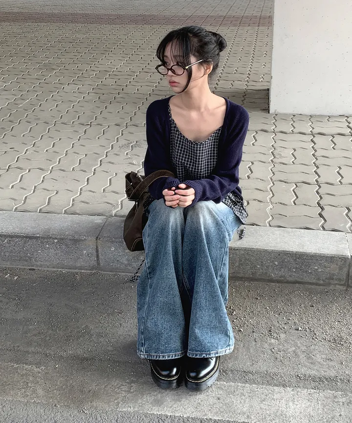 [데일리🫧벚꽃룩] 부코 펜던트 브이넥 니트 가디건 봄 가을 / 벚꽃룩 개강룩 데이트룩 여름가디건 여름니트 클래식블랑 상세 이미지 52