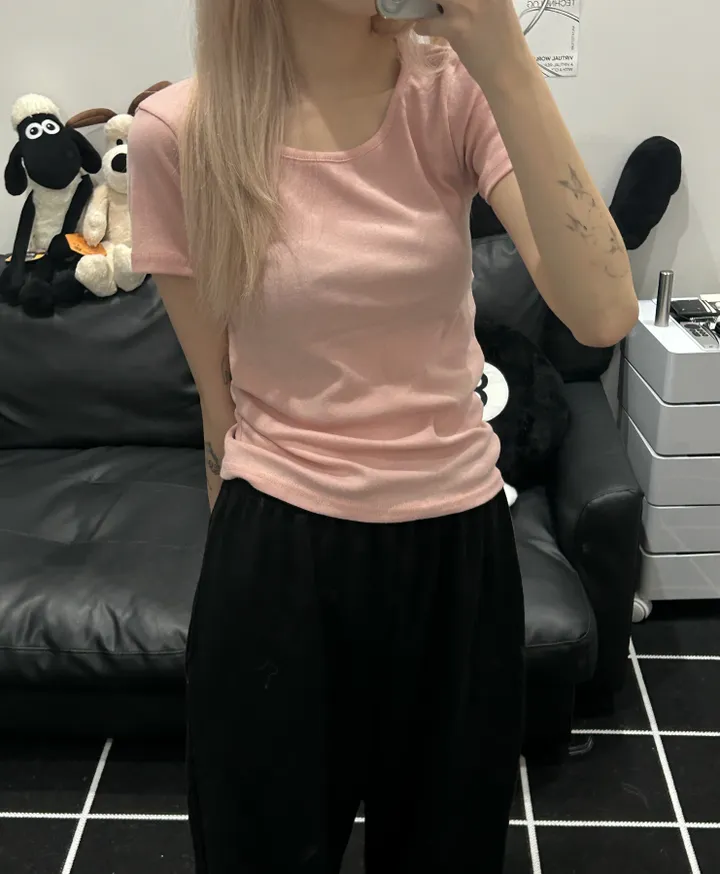 [🎀누적판매 2천장🎀] Butter slimfit u-neck short sleeve T 버터 슬림핏 유넥 반팔티 상세 이미지 60