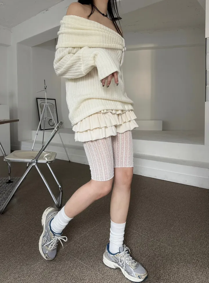 [5부st] pippi lace slim layered shorts leggings / 삐삐 레이스 슬림 레이어드 쇼츠 레깅스 상세 이미지 19