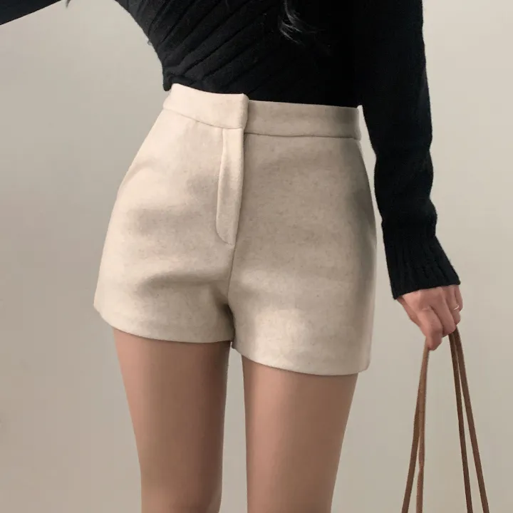 [말라핏/울함유!] 도톰따뜻 모직 숏팬츠,슬랙스 - 3color 상세 이미지 20
