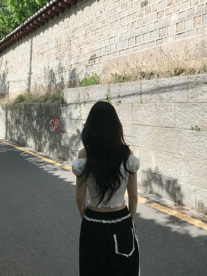 봄신상 포켓 밴딩 레이스 프릴 라인 와이드핏 레이어드 트랙 트레이닝 팬츠 2color 상세 이미지 15