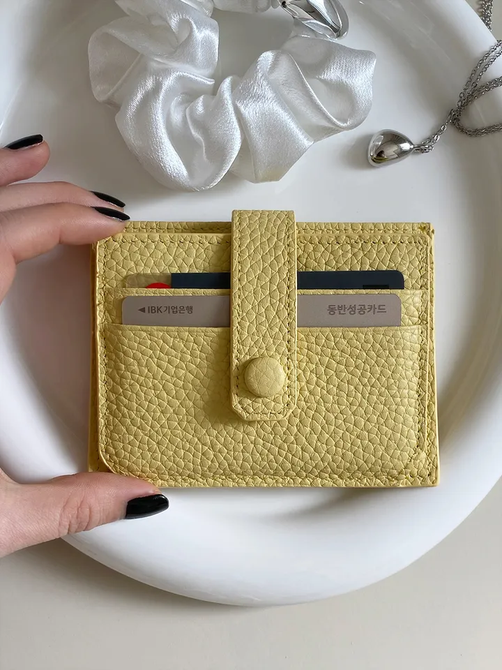 소가죽 레몬 카드지갑 cow leather lemon card wallet 상세 이미지 1