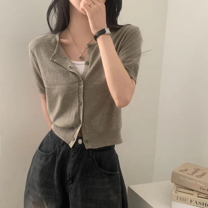 [고급여름원단/데일리] 시원한, 뱀부 반팔 니트가디건 - 7color 상세 이미지 17