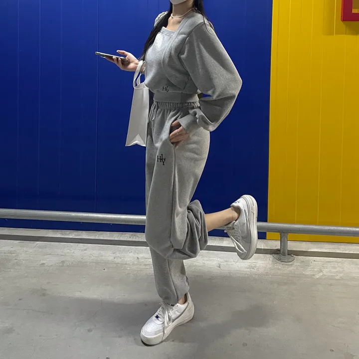 [8color/MADE] 하이퀄리티 웨하스 탄탄 와이드 조거팬츠 봄트레이닝 상세 이미지 196