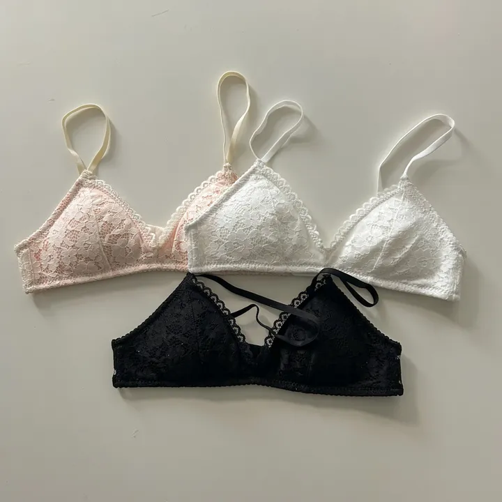 [당일출고/A컵추천] 3컬러 사랑스러운 데일리 레이스 노와이어 편한 속옷 브라 상세 이미지 33