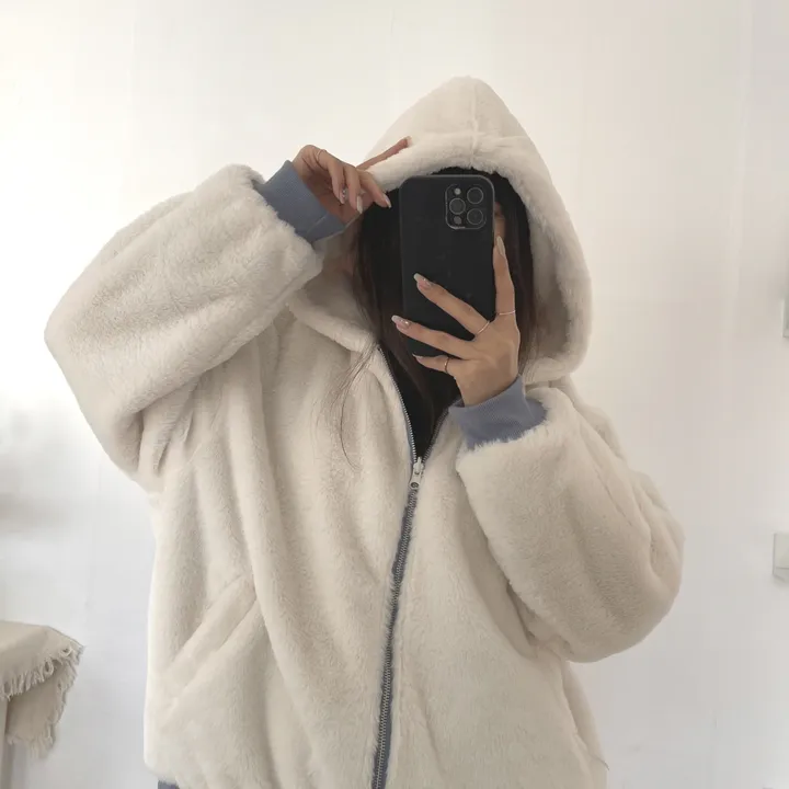 [특가세일/당일발송]양면착용 부들부들 부드러운 페이크퍼 보아털 후리스 밍크안감 아방핏 리버시블패딩 항공점퍼 후드점퍼 패딩점퍼 퍼자켓  3color 상세 이미지 13