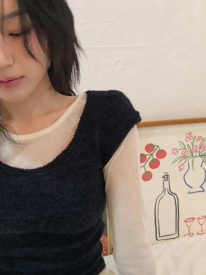 콘차 레이어드 시스루 티셔츠 상세 이미지 38
