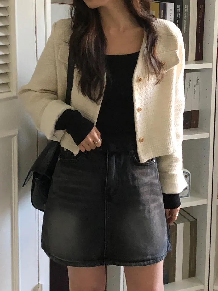 원스 워싱 데님 미니 스커트 상세 이미지 13