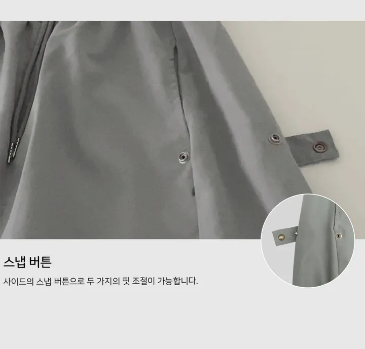*기획가[모델극찬/핏보장🖤] *사이드 스냅 버튼* 케일 밴딩 2단 똑딱이 단추 스트링 나일론 벌룬 와이드 팬츠 #가을옷 #간절기 #트레이닝바지 #출근룩 - 6color 상세 이미지 8