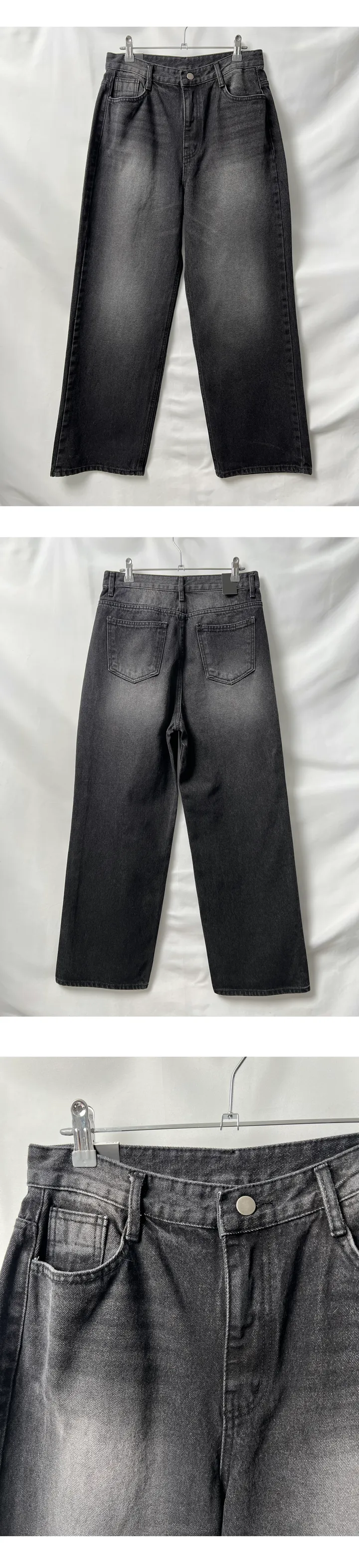 sand washing denim wide pants 상세 이미지 12