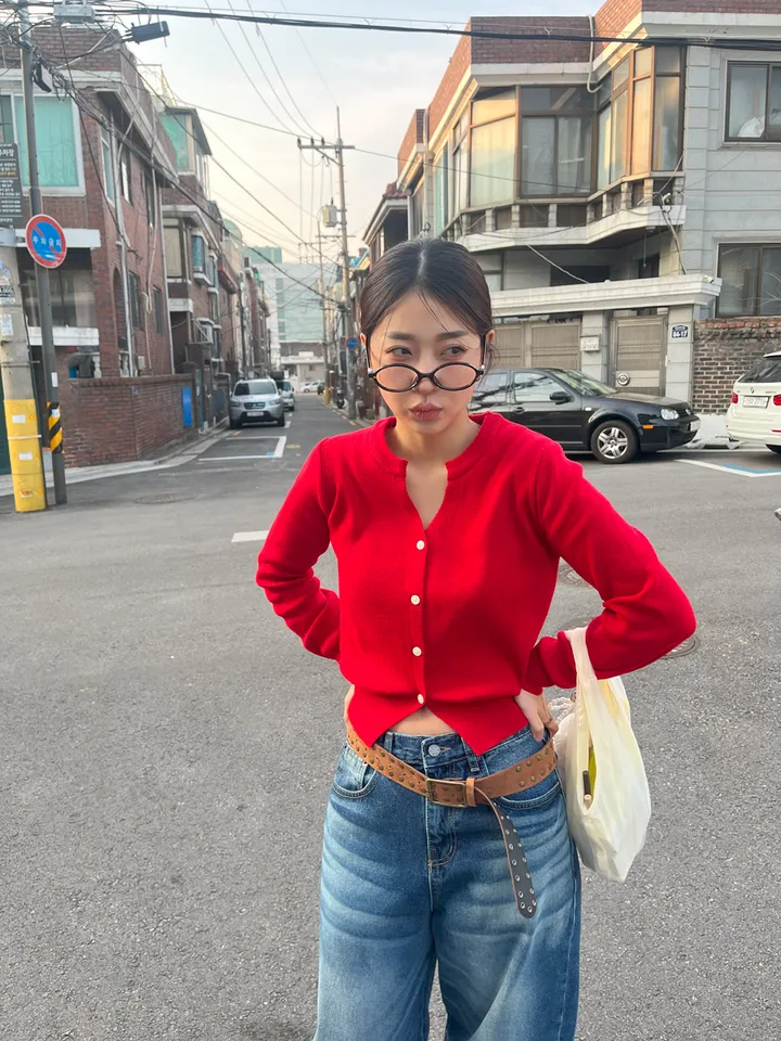 캐시 크롭 트임 가디건 [비비드/뉴트럴/캐시미어/봄] 상세 이미지 5