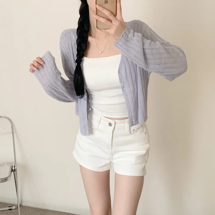 [청순여리핏🌸/살탐방지] 부클 골지 크롭 가디건 상세 이미지 9