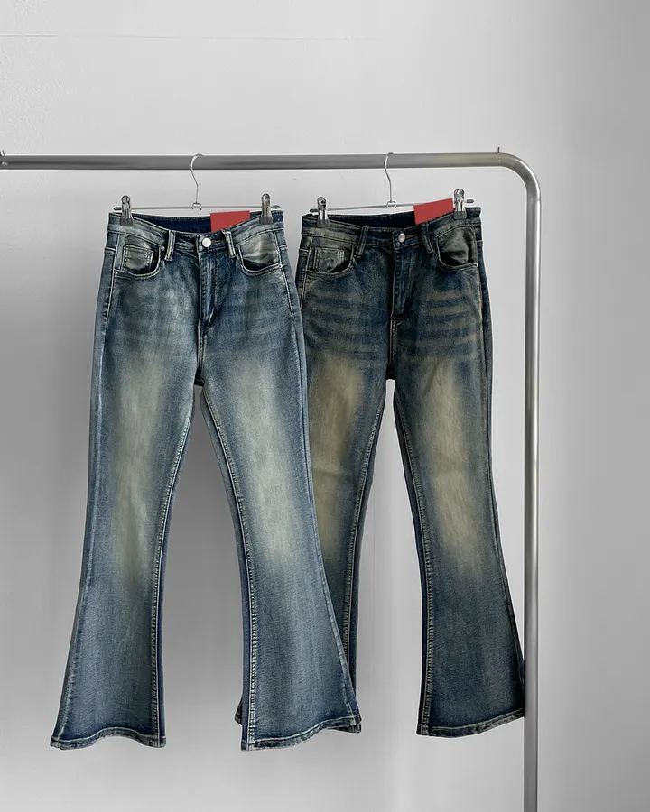 [~3XL/3기장] 뽀얀핏 스머징 텍스쳐 빈티지 워싱 쫀득 스판 부츠컷 데님 팬츠 바지 청바지 상세 이미지 22