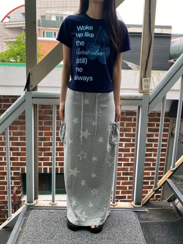 반팔 티셔츠 모델 착용 이미지-S1L66