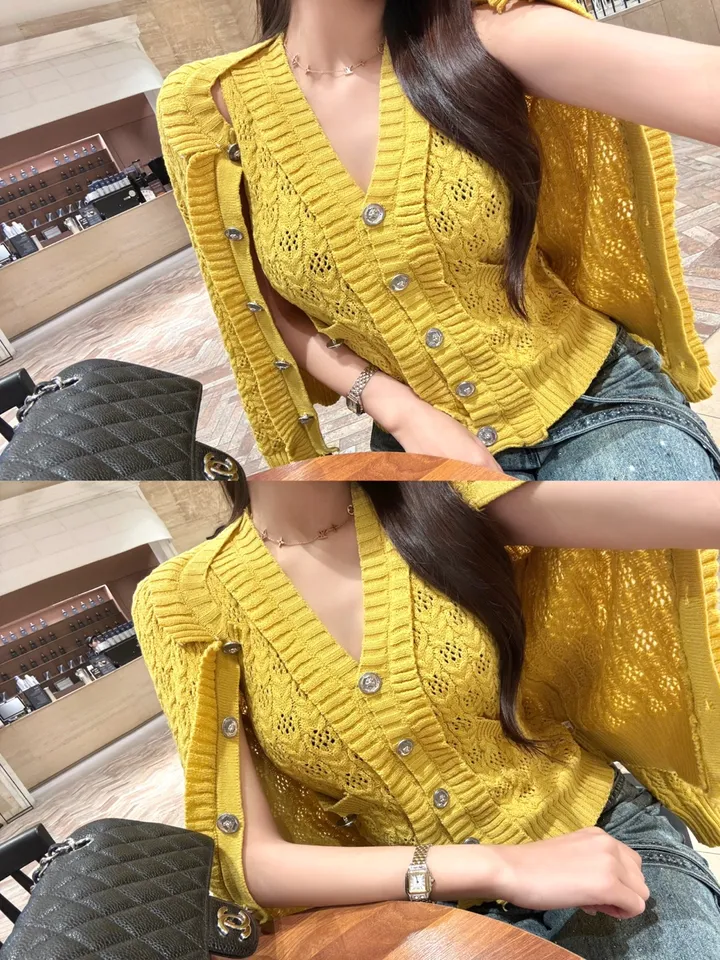 [수입/나시가디건set] 로멜 큐빅 나시 가디건 set [2color) 상세 이미지 1