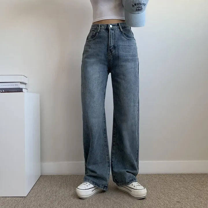 ~2XL [기장선택/인생데님!] 프리미엄 워싱 빈티지 롱 와이드 데님 팬츠 키작녀 키큰녀 기장선택 봄 가을 사계절 상세 이미지 12