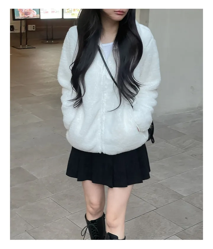 에티 포근 양털 후리스  집업 상세 이미지 3