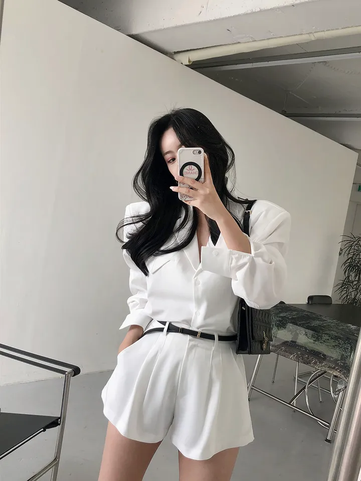 [투피스set]오버 자켓 팬츠 세트 점프수트 상세 이미지 2