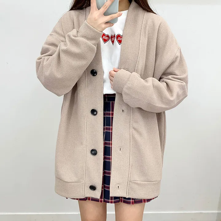 🌸봄신상/오버핏🌸 베스트 가디건 모음전 ✔ 오버핏가디건 니트가디건 학생가디건 교복가디건 스쿨룩가디건 캐릭터 빅사이즈 아우터  봄 봄옷 봄가디건 크롭가디건 롱가디건 봄아우터 상세 이미지 40