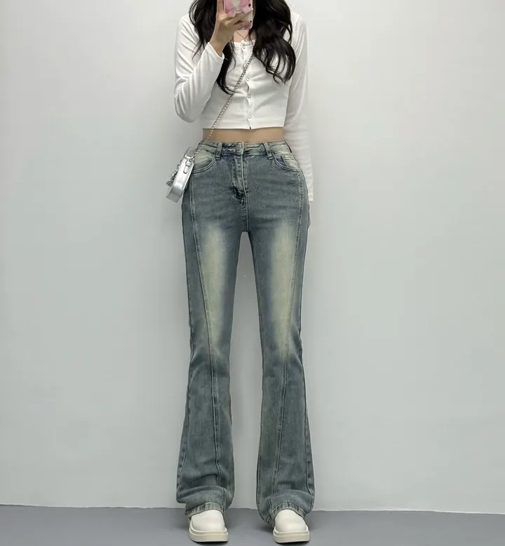 [인생부츠컷/숏&롱/~XL] 엘리 절개라인 하이웨스트 부츠컷 데님팬츠 롱팬츠 기장선택 빅사이즈까지 스판청바지 가을신상 (6Col) 상세 이미지 7
