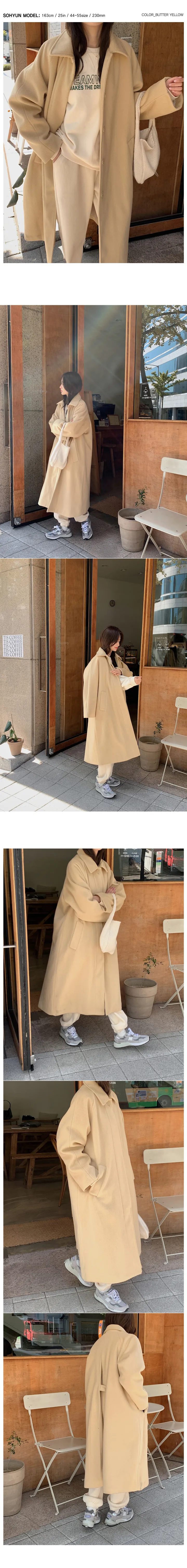 [landmade]겨울 히든버튼 울 싱글 롱 코트(5color) 상세 이미지 23