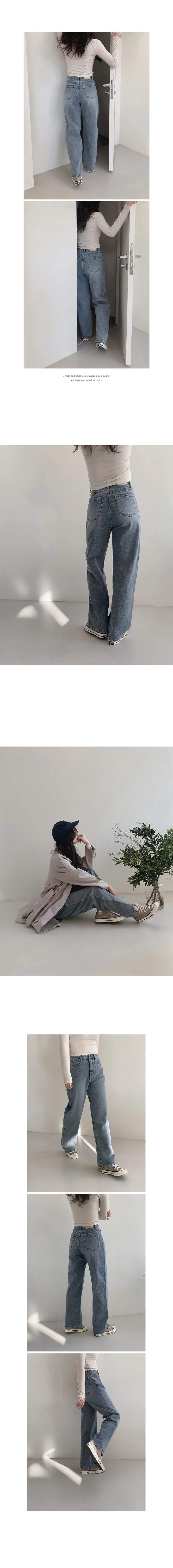 [후기인증핏👖] 투데이 와이드 중청데님팬츠 (+기본/롱ver) - 4 size (자체제작/슬로우앤드/와이드핏/스트레이트핏/데일리룩/워싱) 상세 이미지 25