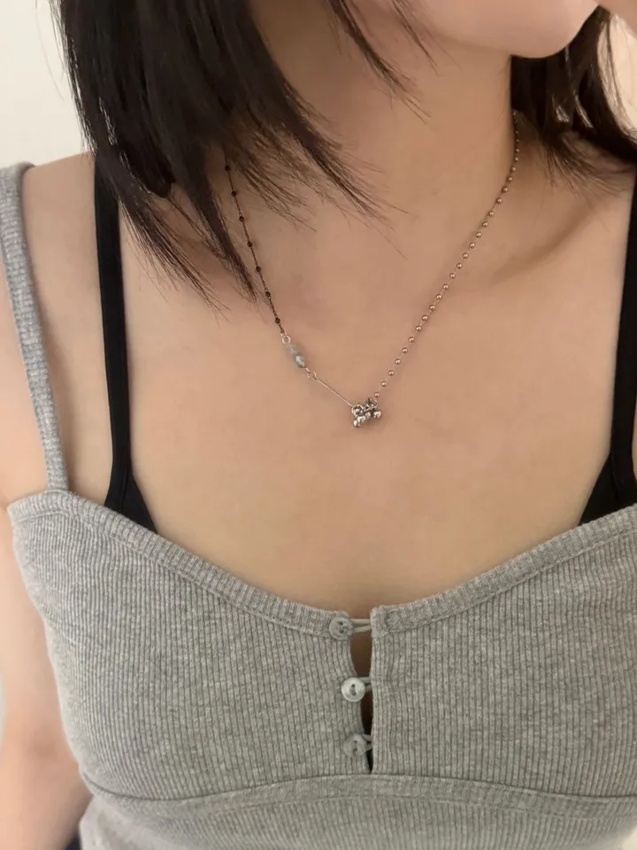 변색X 더 볼링 하프 체인 써지컬 목걸이 (2color) 상세 이미지 13