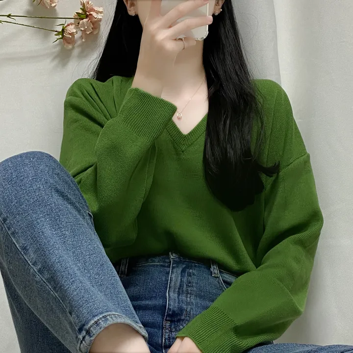 [1000장돌파💛/니트맛집/] V넥 베이직 기본 니트 10color 상세 이미지 40