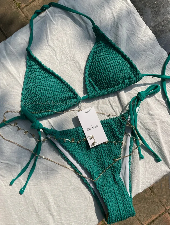 기본 끈 비키니 홀터넥 태닝 골지 3color 상세 이미지 11