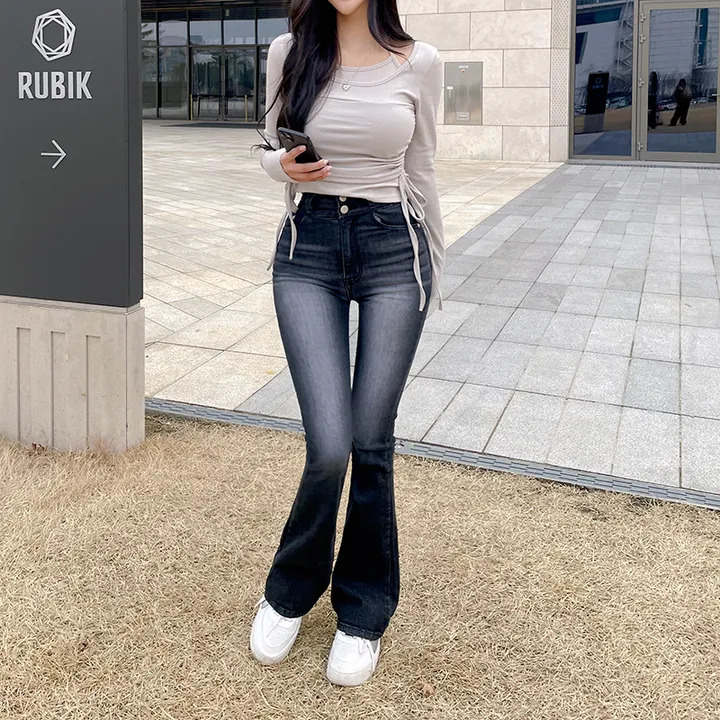 +영상핏[허리쏙MADE/기본or롱] 리얼 마네킹 허리쏙 투버튼 워싱 부츠컷팬츠 부츠컷데님 보정청바지 인생청바지 홀리허리쏙 S,M,L 상세 이미지 82