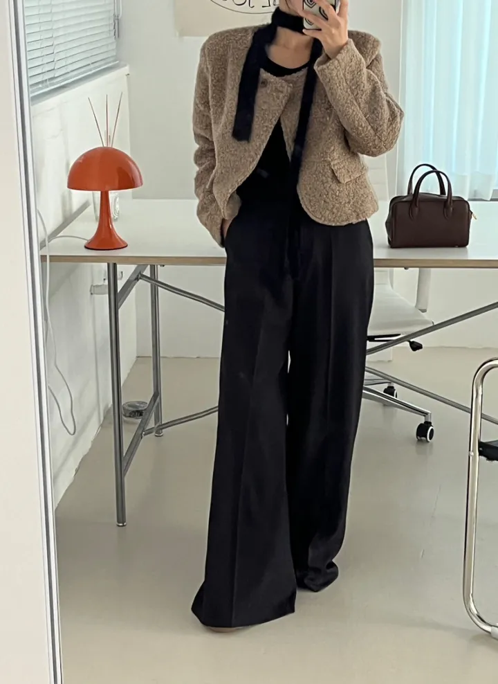 [로웰샵] 힐르 여성 와이드 부츠컷 롱 슬랙스 상세 이미지 6
