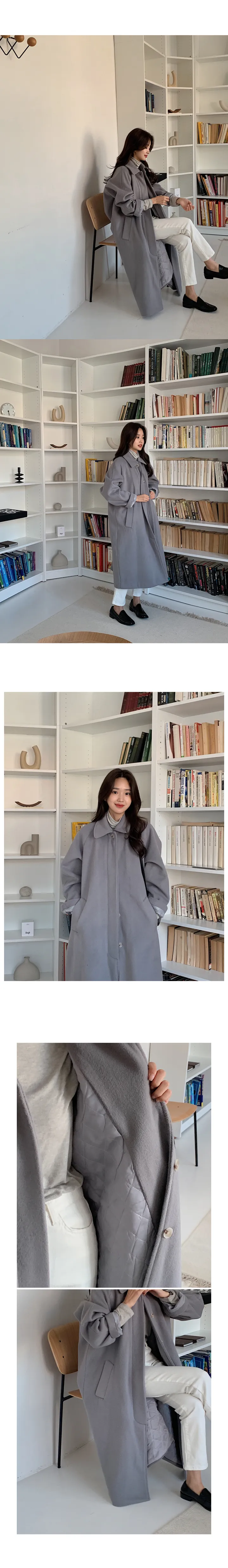 [landmade]겨울 히든버튼 울 싱글 롱 코트(5color) 상세 이미지 40