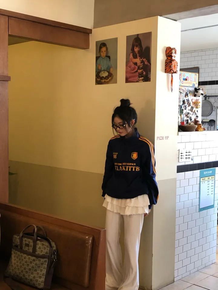 레브 트랙 유니폼 빈티지 져지 집업 상세 이미지 7