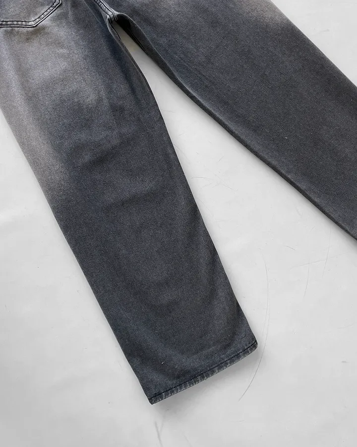 [~2XL] 마블 소프트 워싱 허리 밴딩 와이드 일자핏 데님 팬츠 바지 상세 이미지 47
