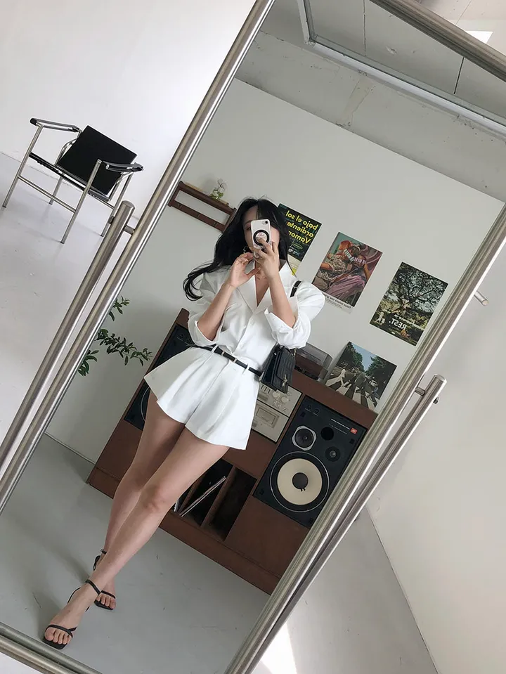 [투피스set]오버 자켓 팬츠 세트 점프수트 상세 이미지 6