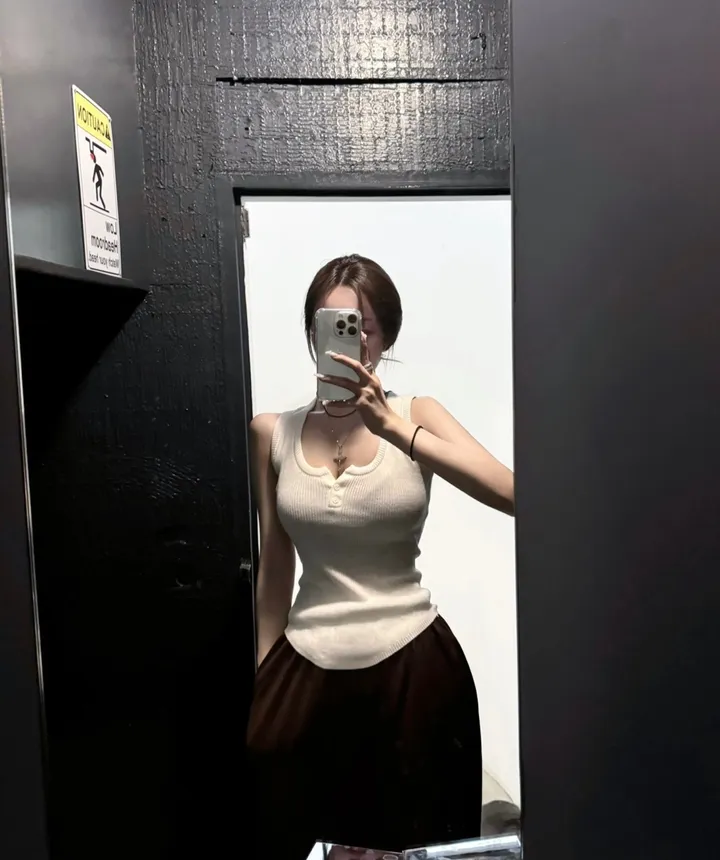[승모근소멸!/핏보장] 여리단추 얄포롬 니트나시 상세 이미지 5